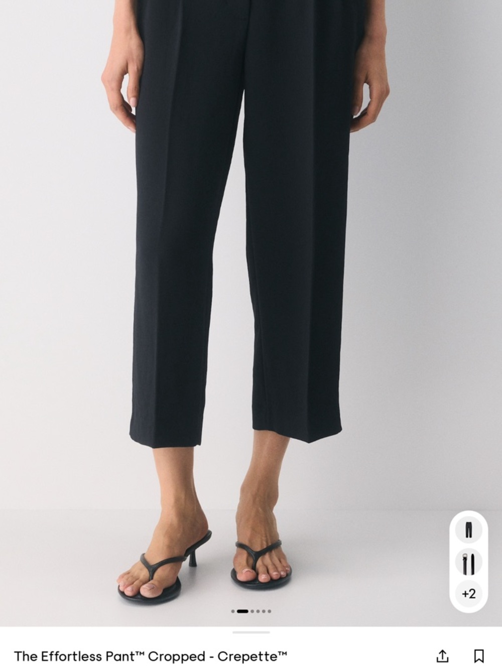 Wilfred black effortless crop Crepette. Size 2 - Picture 4 of 8